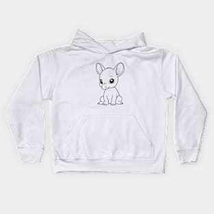 Cute Baby Aardvark Animal Outline Kids Hoodie